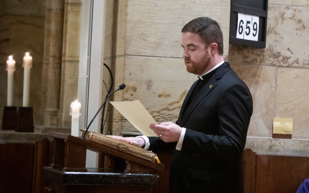 Deacon Corey D. Bruns makes priesthood promises