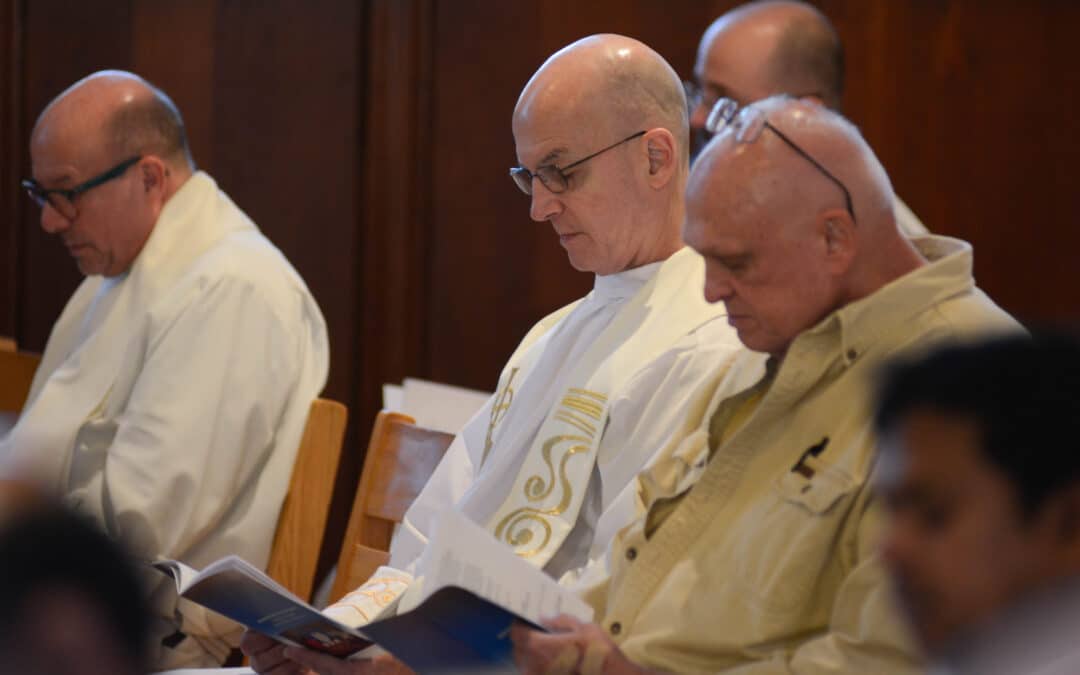 Priests gather for prayer, camaraderie, and to discuss vocations