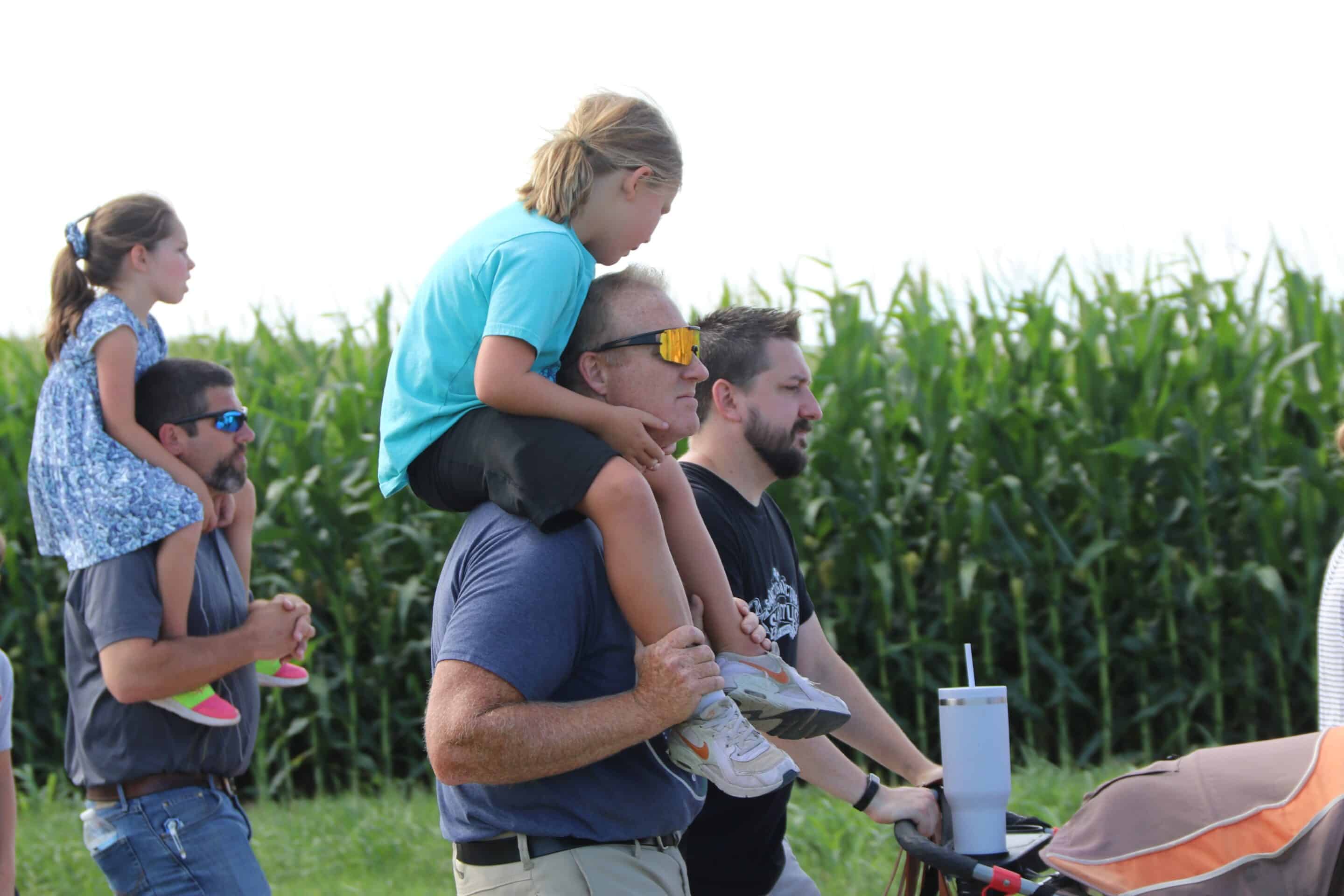 Dads with kids_Eucharistic Pilgrimage 2024 Fr. Stephen Van Lal Than