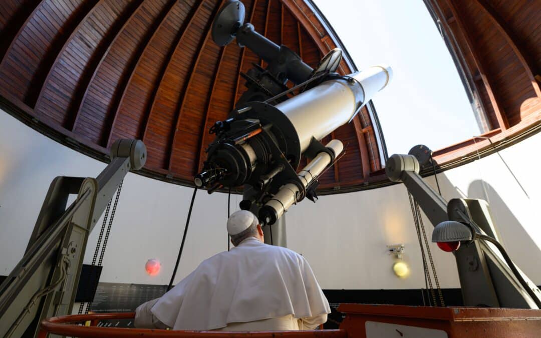 Pope celebrates Apollo 11 anniversary with peek at the heavens, call to astronaut