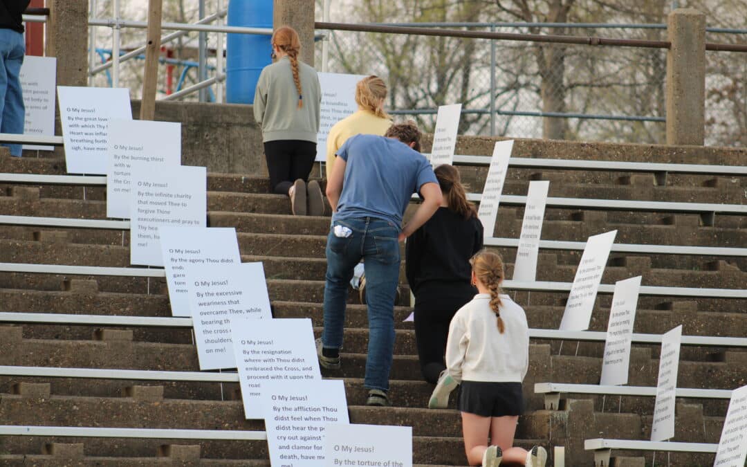 Youth provide ancient Lenten prayer experience at local park